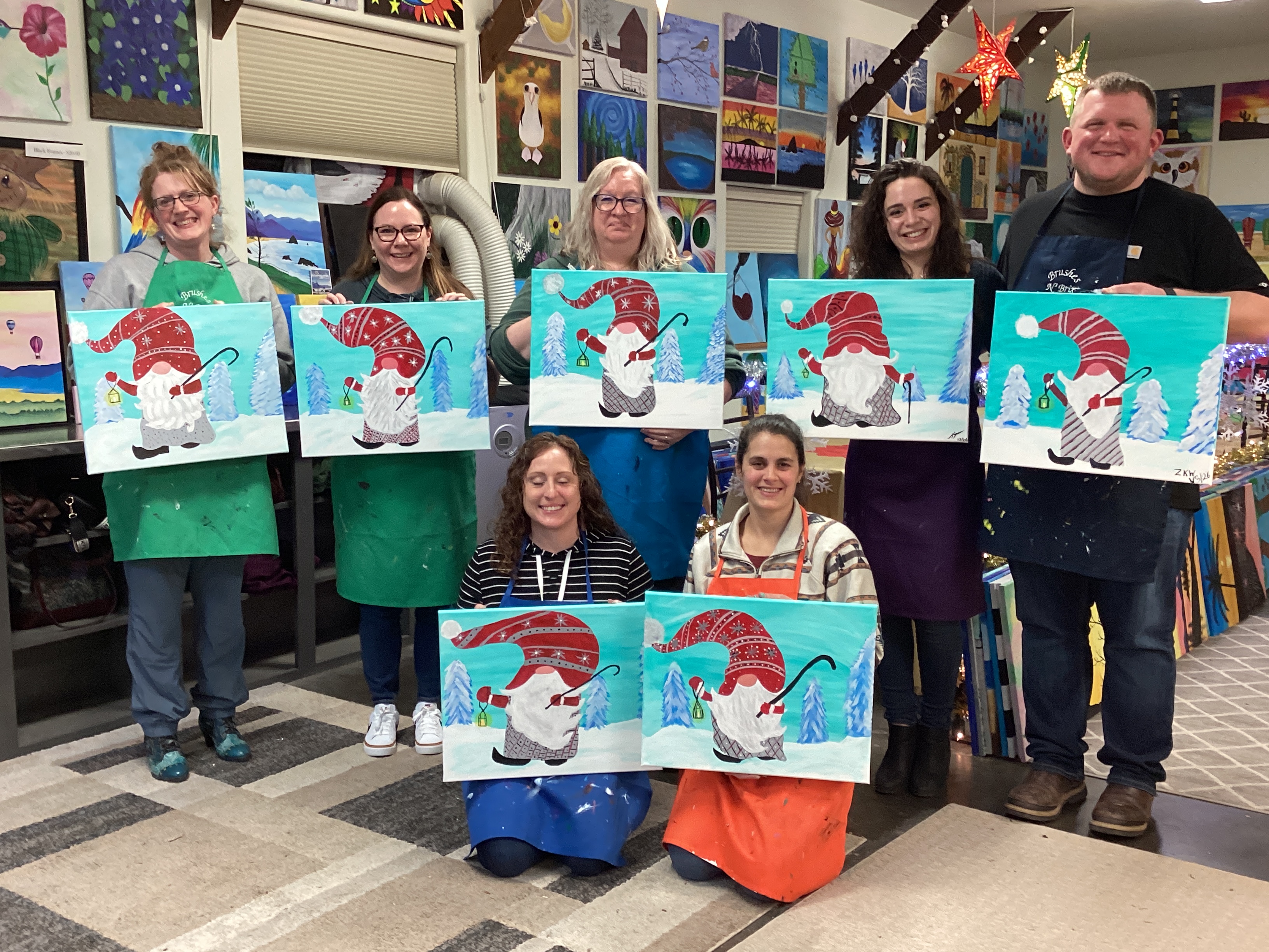 Painters at Brushes 'n Brix