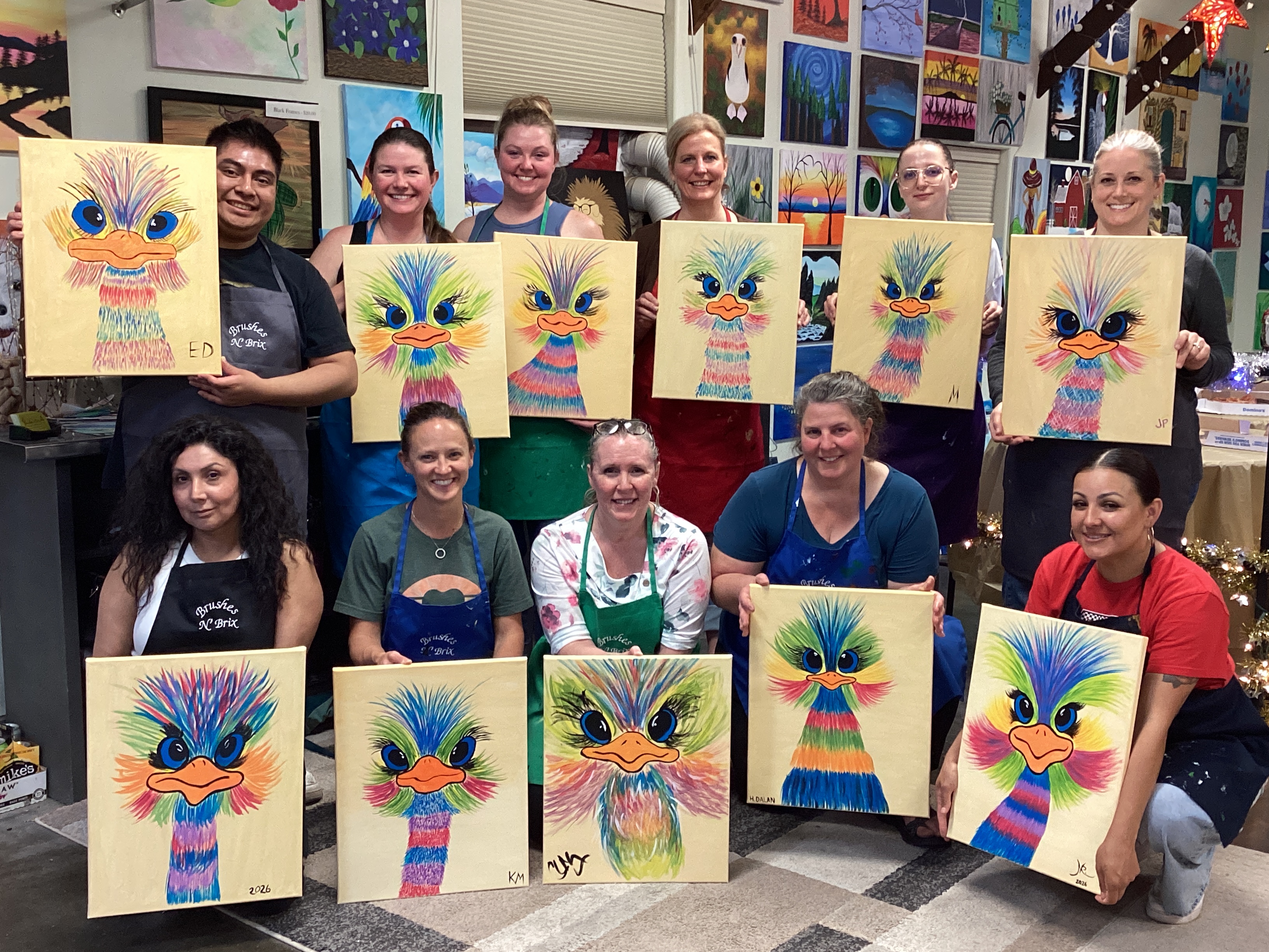 Painters at Brushes 'n Brix